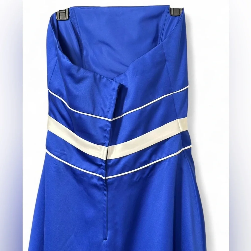 Alfred Angelo Royal Blue Strapless Formal Dress – Size 12 (Runs Small).